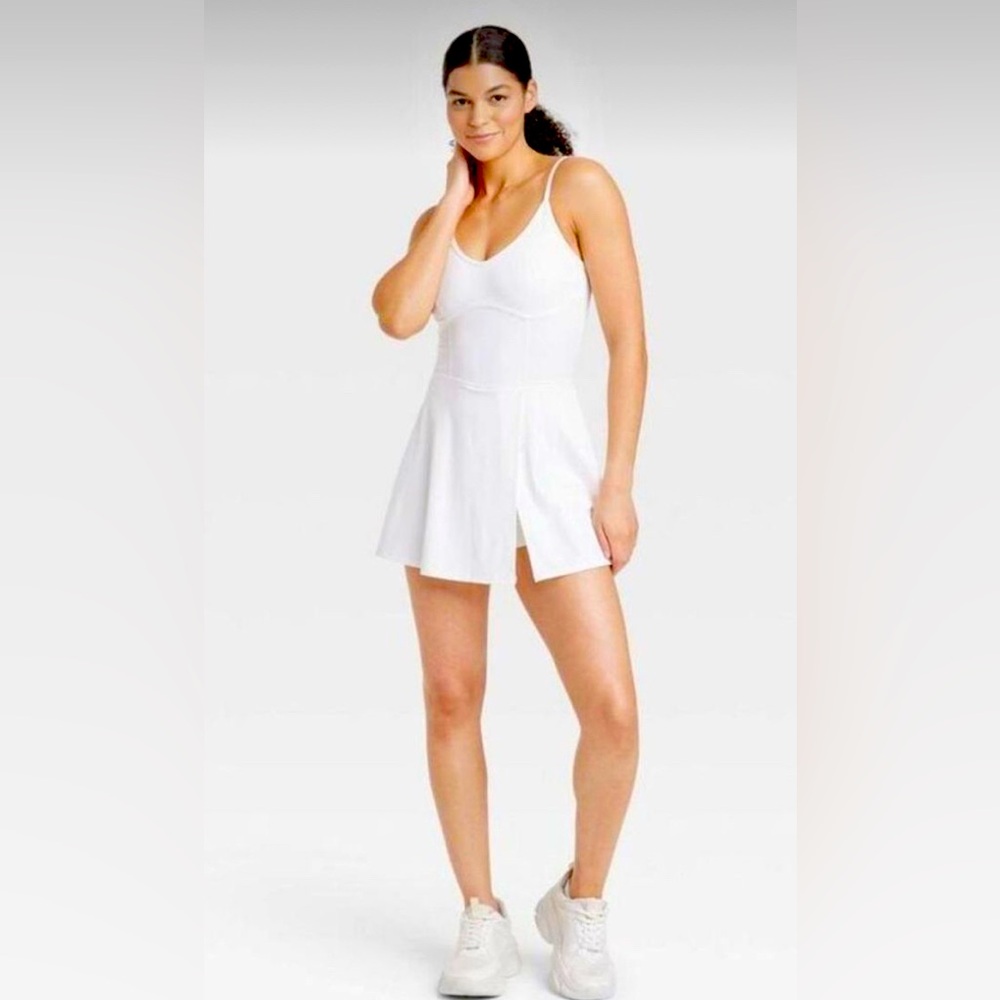 JoyLab White Sleeveless tennis skirt dress XL MWT